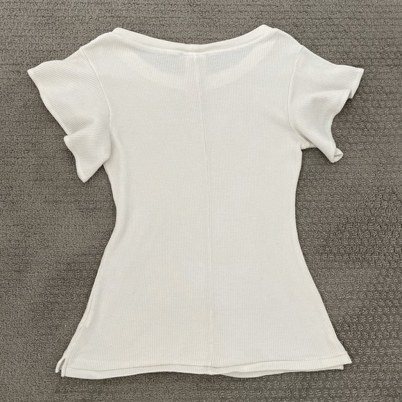Free People cream textured top (size XS) - Picture 3 of 4